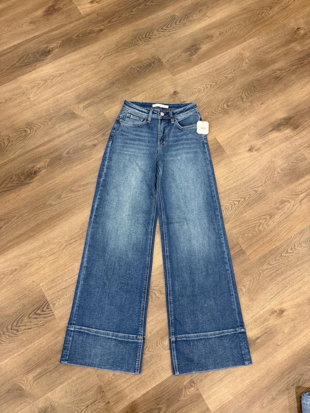Altar'd State Wide-Leg High-Rise Jeans - Blue Denim
